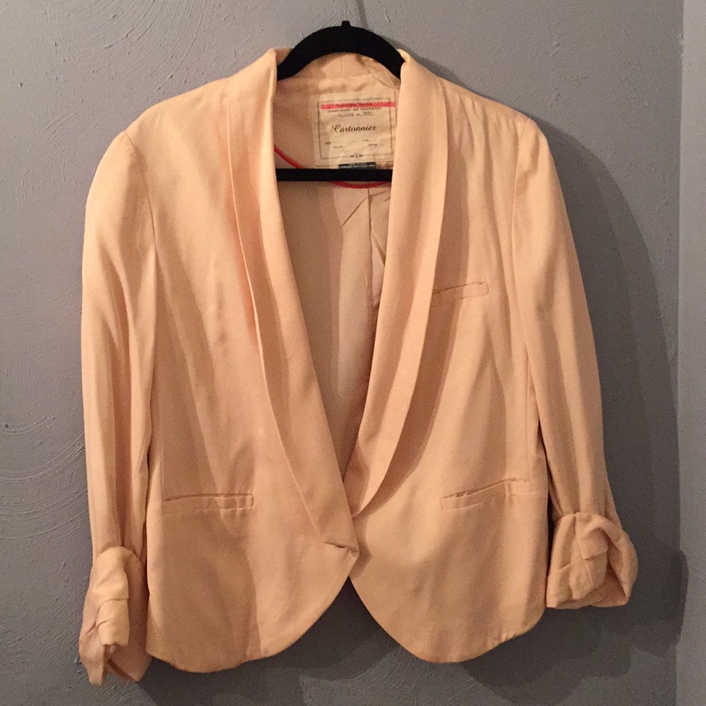 Anthropologie Peach Blazer